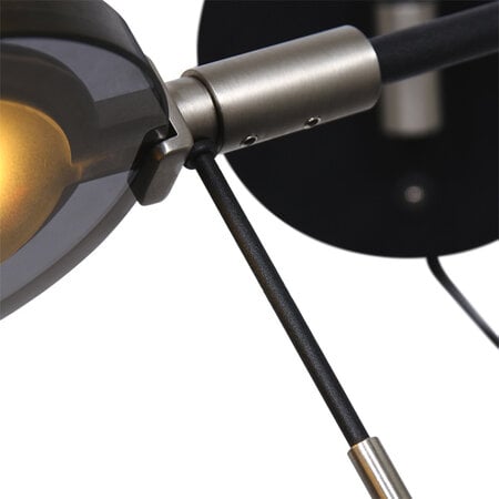 Steinhauer Moderne wandlamp Turound smoke glas zwart
