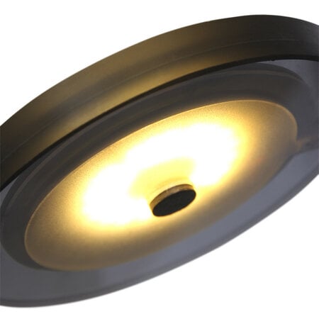 Steinhauer Moderne wandlamp Turound smoke glas zwart