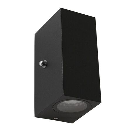 Steinhauer Moderne buiten wandlamp Logan 2-lichts IP54 zwart met sensor