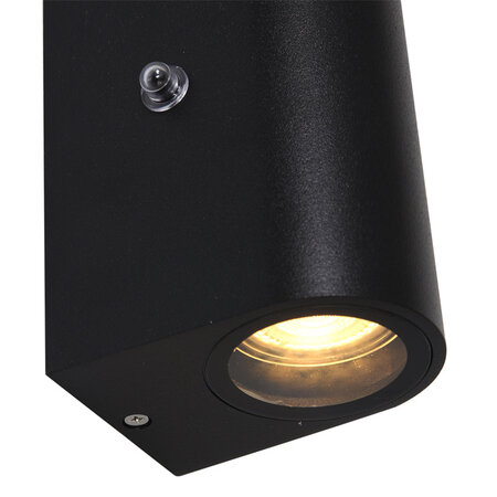 Steinhauer Moderne buiten wandlamp Logan 2-lichts IP44 zwart