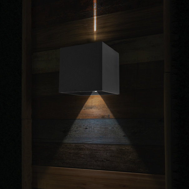 Steinhauer Moderne - Buiten wandlamp - Zwart - 2lichts - IP54 - Logan