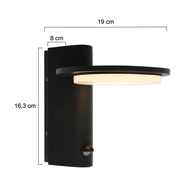 Steinhauer Moderne - Buiten wandlamp - Zwart - 7W IP54 - Luzon
