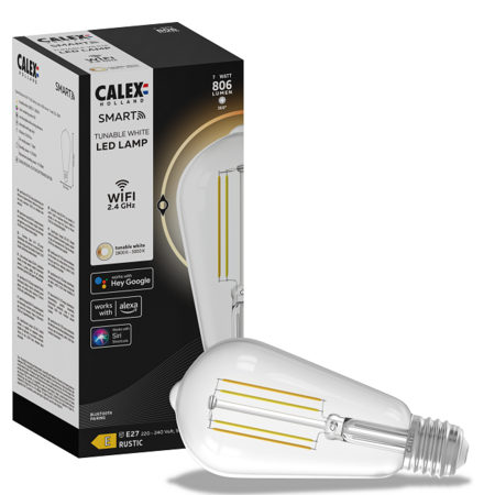 Calex Calex Smart LED E27 7W edison helder