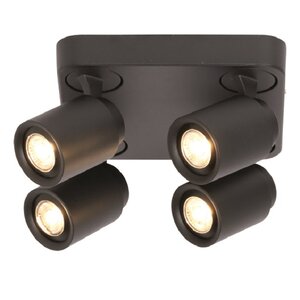 Freelight Moderne opbouwspots Razza 4-lichts zwart