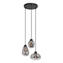 Moderne - Hanglamp - 3-lichts - Zwart/Smoke - Reflexion