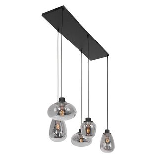 Hanglamp Reflexion 5-lichts smoked glas