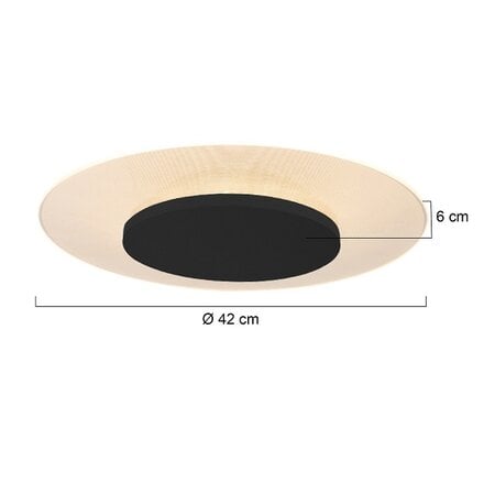 Steinhauer Moderne plafondlamp Lido 24W wit zwart