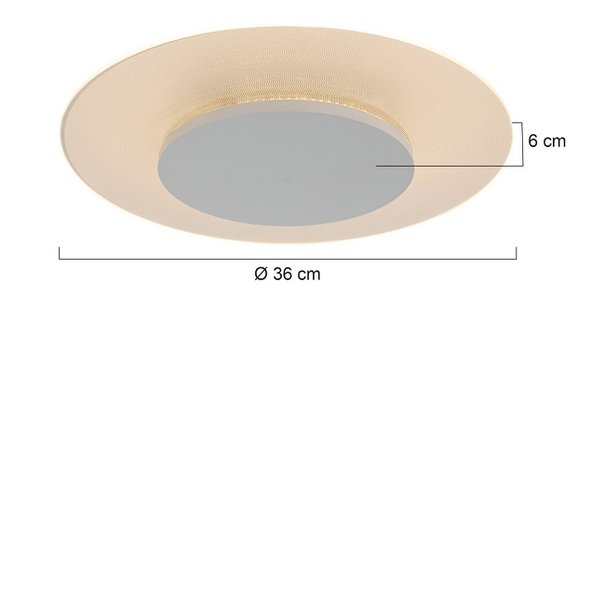 Steinhauer Moderne - Plafondlamp- wit/wit - 18W- Lido