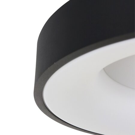 Steinhauer Moderne plafondlamp Ringlede Ø30 cm zwart