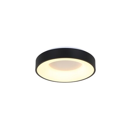 Steinhauer Moderne plafondlamp Ringlede Ø30 cm zwart