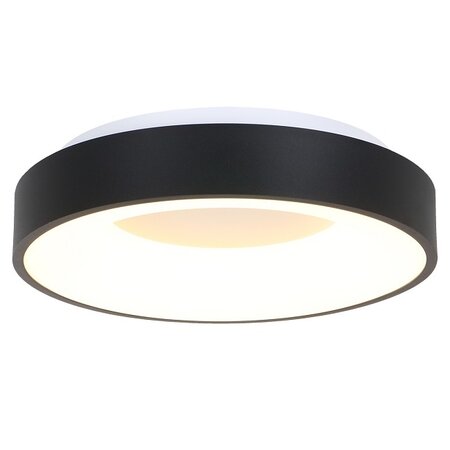 Steinhauer Moderne plafondlamp Ringlede Ø48 cm zwart