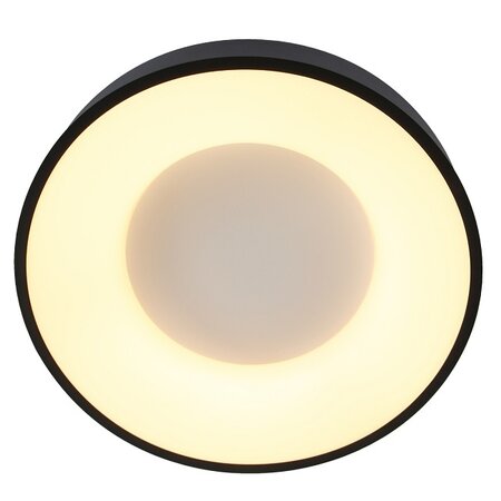 Steinhauer Moderne plafondlamp Ringlede Ø48 cm zwart