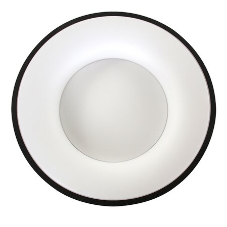Steinhauer Moderne plafondlamp Ringlede Ø48 cm zwart