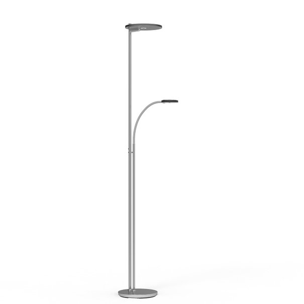 Steinhauer Moderne - Vloerlamp - Staal met smoke glas - Turound