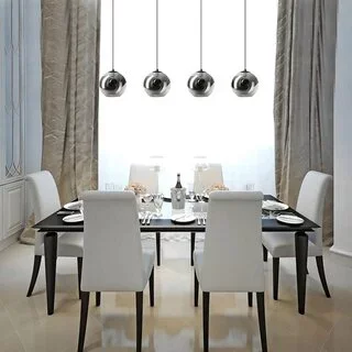 Hanglamp Orb 4-lichts smoke glas Ø25 cm