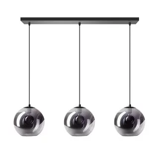 Hanglamp Orb 3-lichts smoke glas Ø25 cm
