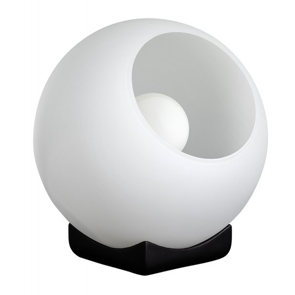 ETH Moderne - Tafellamp - Zwart -  Opal opaalglas -  1 lichts - Ø20 cm - Orb