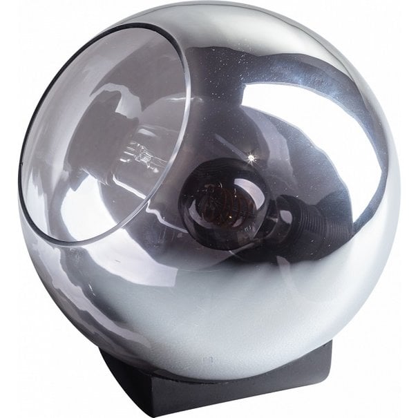 ETH Moderne - Tafellamp - Zwart - Smoke glas - 1 lichts  -  Ø25 cm - Orb