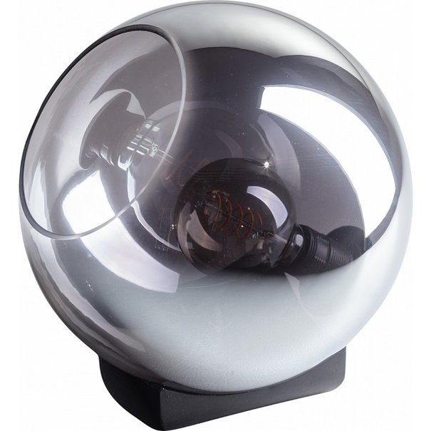 ETH Moderne - Tafellamp - Zwart - Smoke glas - 1 lichts  -  Ø30 cm - Orb