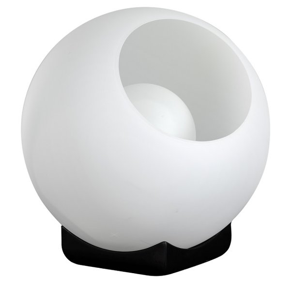 ETH Moderne - Tafellamp - Zwart -  Opaalglas -  1 lichts - Ø30 cm - Orb