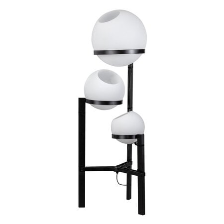ETH Moderne vloerlamp Orb 3-lichts 140 cm zwart met opaal glas