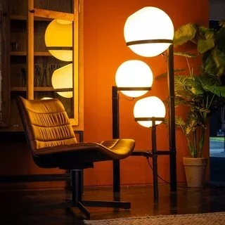 Vloerlamp Orb 3-lichts opal 140 cm