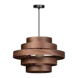 Hanglamp Walnut 5 ringen Ø 50 cm Hout