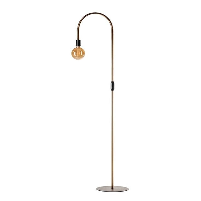 Vloerlamp Pike 1-lichts messing / zwart