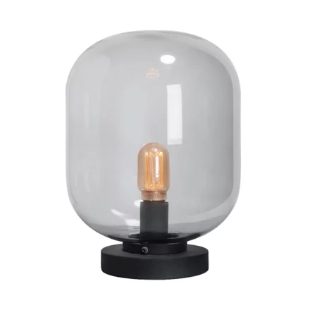 ETH Moderne tafellamp Benn 1-lichts mini zwart gun metal