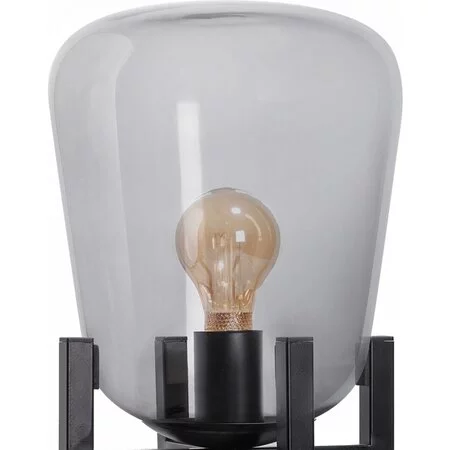 ETH Moderne tafellamp Benn 1-lichts zwart gun metal