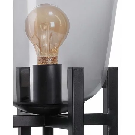 ETH Moderne tafellamp Benn 1-lichts zwart gun metal