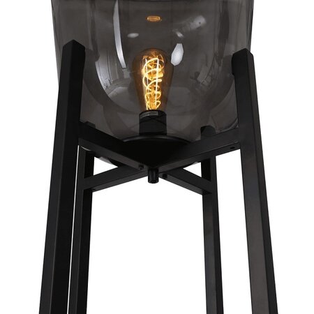 ETH Moderne vloerlamp Benn 1-lichts zwart gun metal