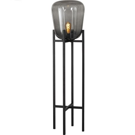 ETH Moderne vloerlamp Benn 1-lichts zwart gun metal