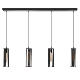 Hanglamp Birdy 4-lichts zwart 120 cm