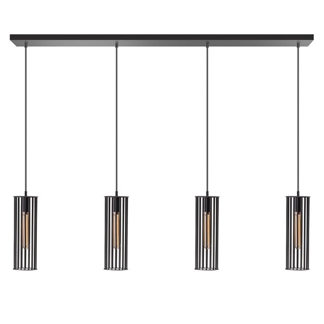 Hanglamp Birdy 4-lichts zwart 120 cm