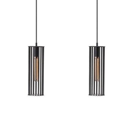 ETH Industriële hanglamp Birdy 4 lichts zwart