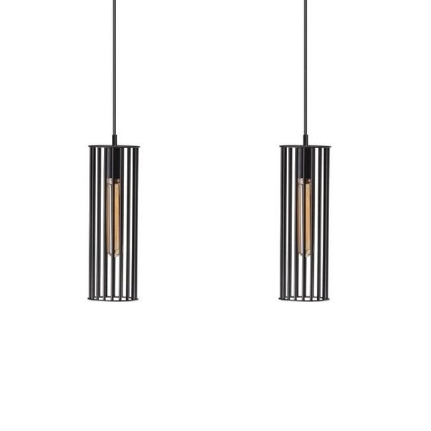 ETH Industriële - hanglamp - 4-lichts - Zwart - Birdy