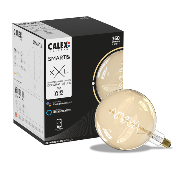 Calex SMART LED 5W Ø20 cm bol amber