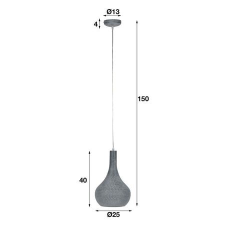BelaLuz Industriële hanglamp Chingo 1-lichts zwart bruin