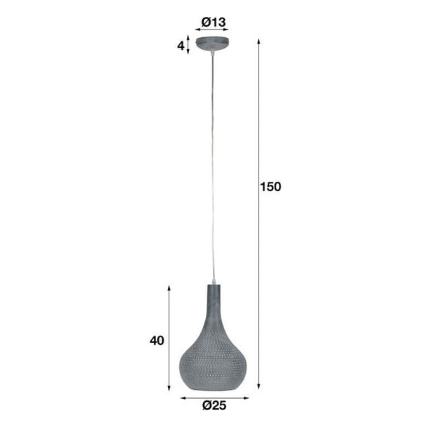 BelaLuz Industriële - Hanglamp - Zwart / bruin - 1 lichts - Chingo