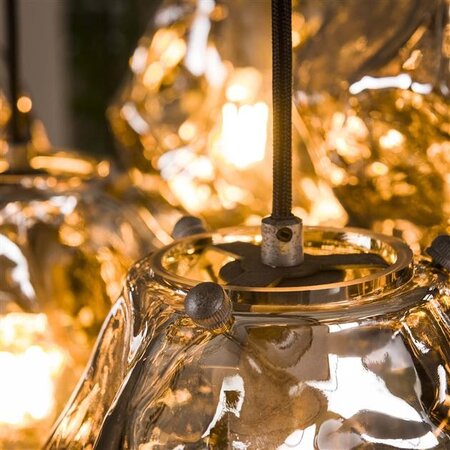 BelaLuz Moderne hanglamp Ice Cube 7-lichts chrome glas