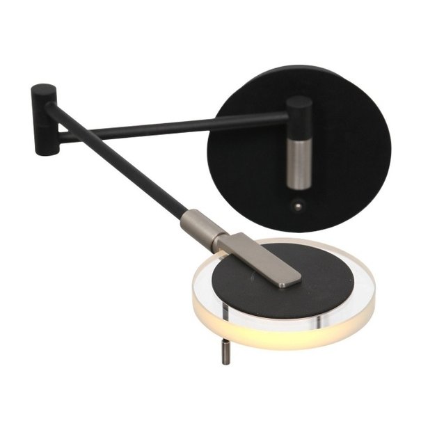 Steinhauer Moderne - Wandlamp - Zwart - helder glas - Turound