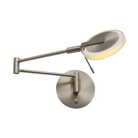 Steinhauer Moderne wandlamp Turound staal met helder glas