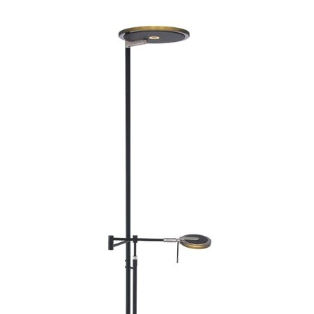Steinhauer Moderne vloerlamp Turound Uplighter en leeslamp zwart