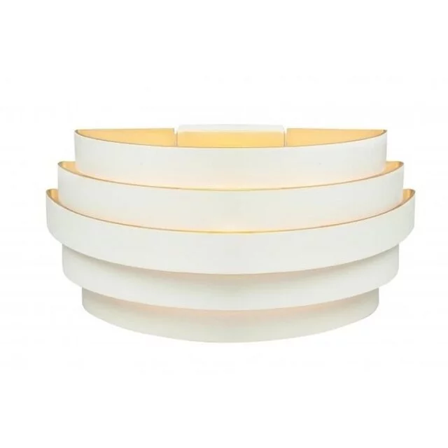 Wandlamp Scudo wit goud 25 cm