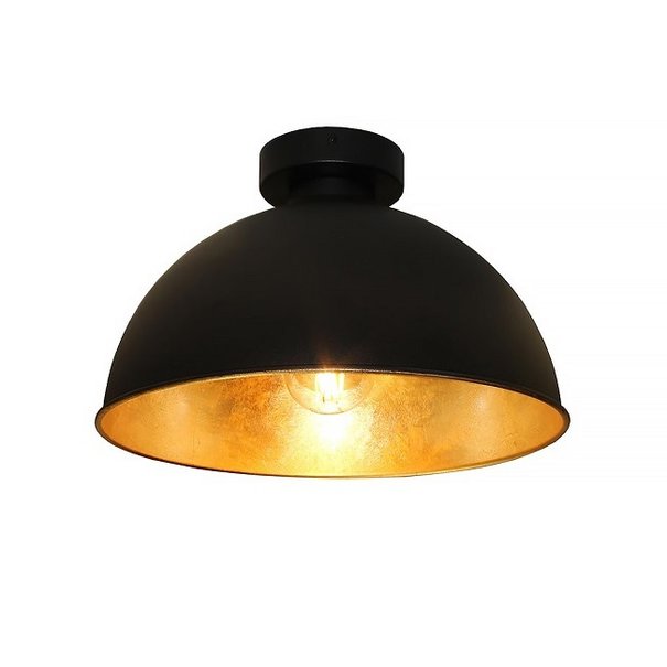 Moderne - Plafondlamp - zwart/goud -  Ø30 cm - Curve