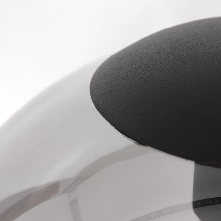 Steinhauer Moderne hanglamp Bollique 3-lichts getrapt zwart met smoke glas