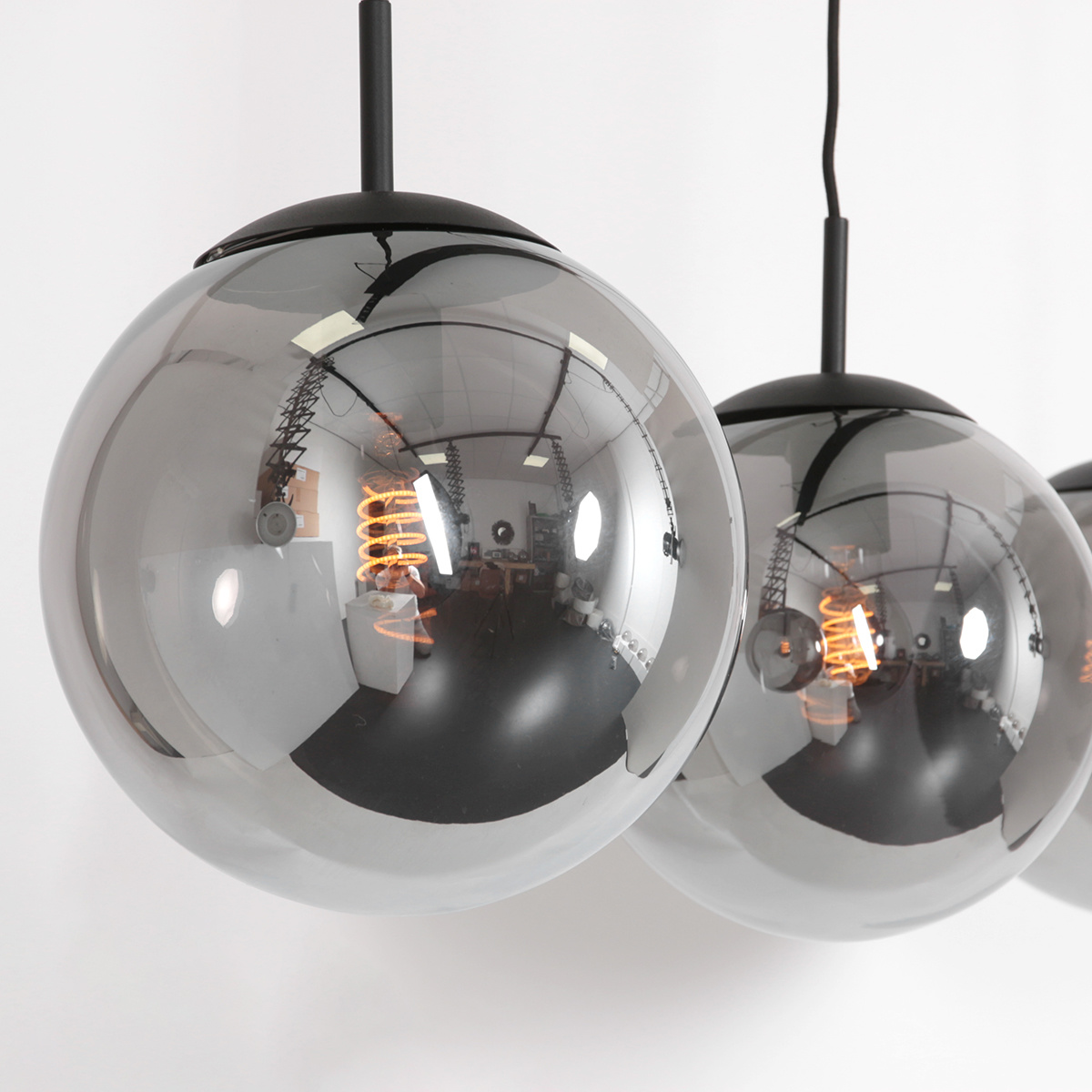 Een nacht sponsor bouwer Moderne - Hanglamp - Smoke glas - 3lichts - Bollique