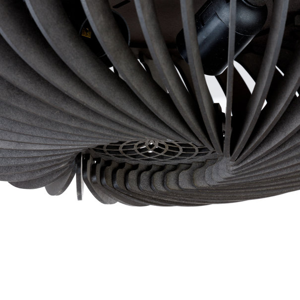 Moderne – Plafondlamp - Zwart – Hout – Ø36 cm – Swan