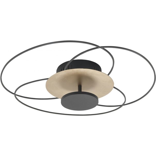 Highlight Design – Plafondlamp - Zwart/goud – Metaal –Ø52 cm – Fiore